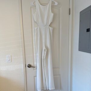 lulus white cutout jumpsuit